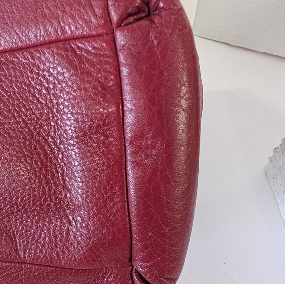 Coach Bag Madison Phoebe Cranberry Red Leather Shoulder Hobo H24621 From 2013 - Picture 14 of 16